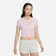 Áo Crop-Top Nữ Nike Sportswear Chill Knit - Hồng - Supersports Vietnam