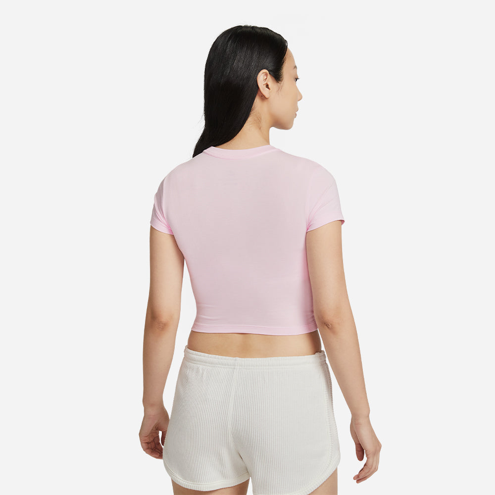 Áo Crop-Top Nữ Nike Sportswear Chill Knit - Hồng - Supersports Vietnam