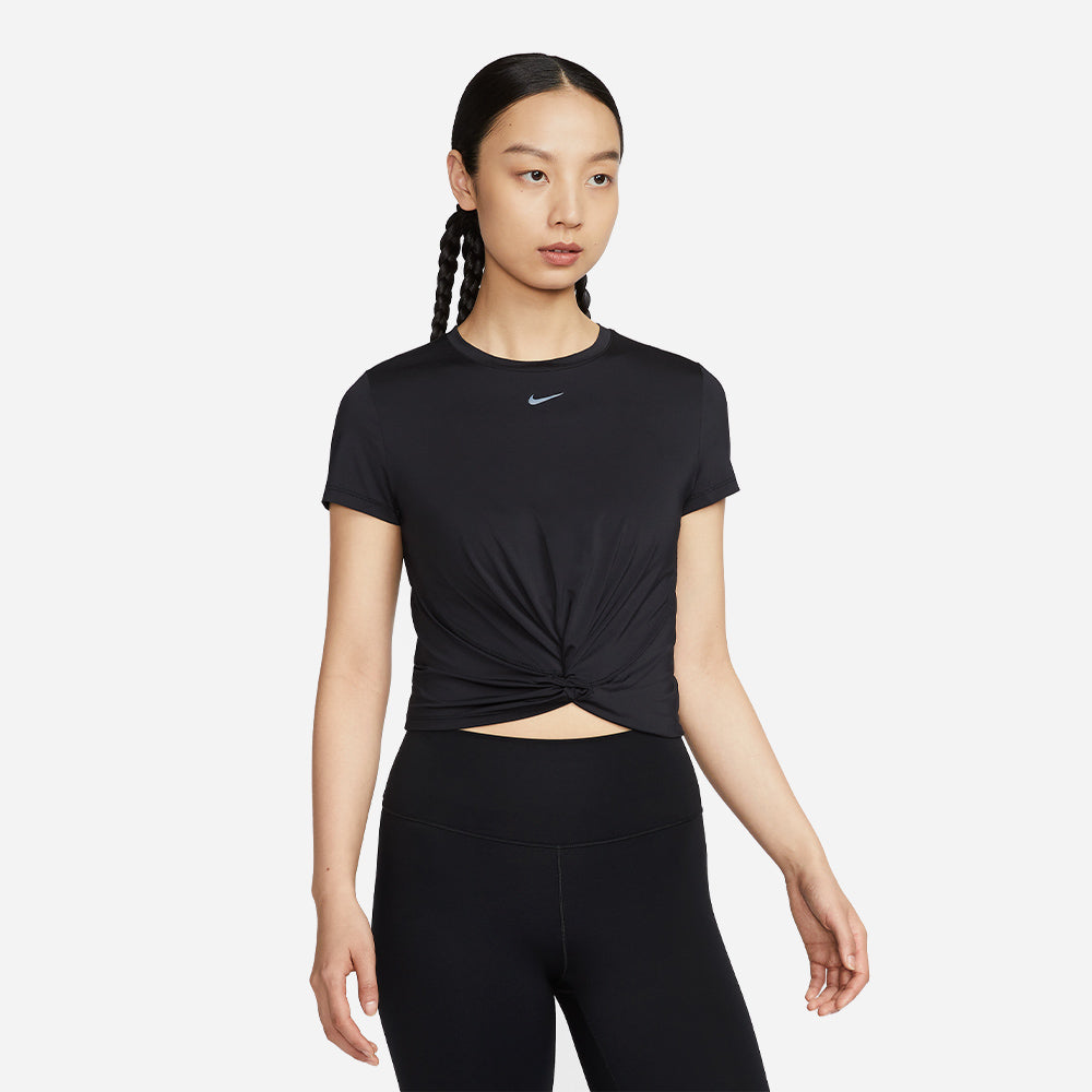 Áo Thun Nữ Nike One Classic Twist Short-Sleeve - Đen - Supersports Vietnam