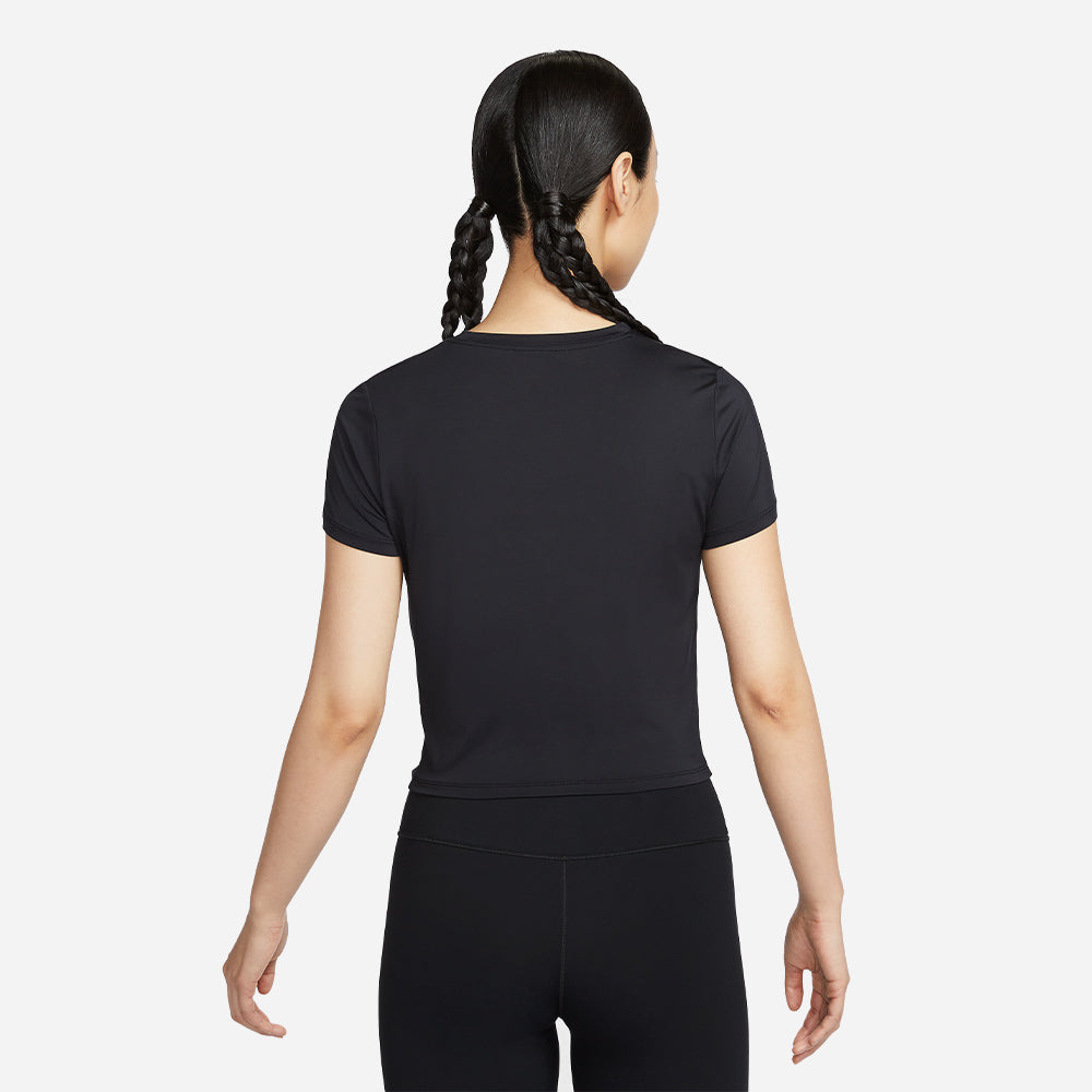 Áo Thun Nữ Nike One Classic Twist Short-Sleeve - Đen - Supersports Vietnam
