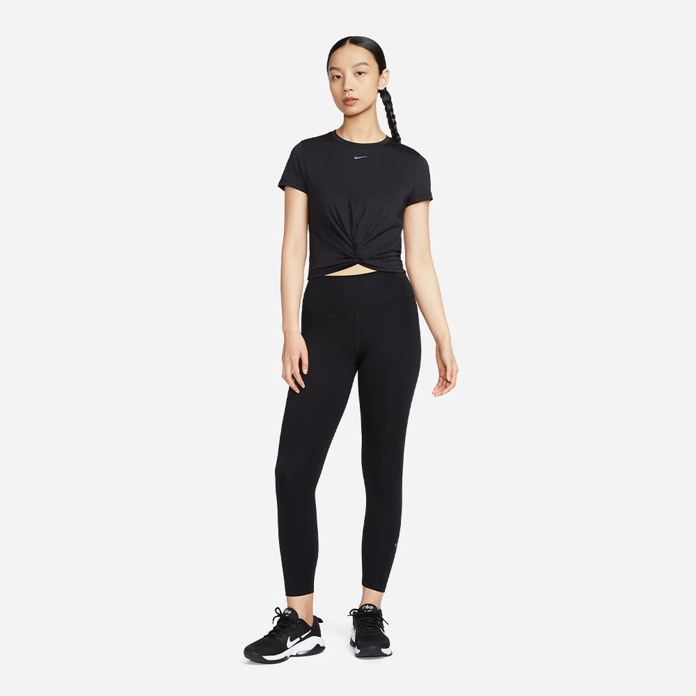 Áo Thun Nữ Nike One Classic Twist Short-Sleeve - Đen - Supersports Vietnam