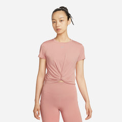 Áo Thun Nữ Nike One Classic Twist Short-Sleeve - Hồng - Supersports Vietnam