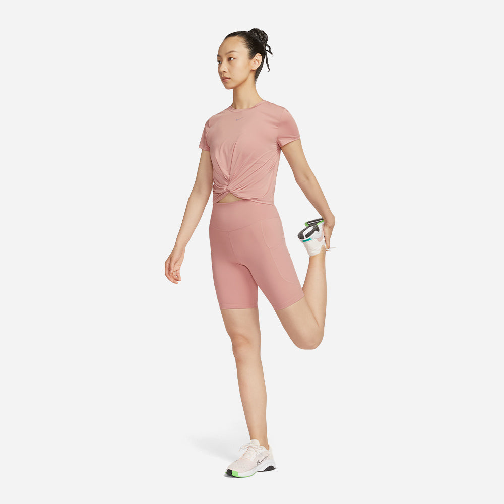 Áo Thun Nữ Nike One Classic Twist Short-Sleeve - Hồng - Supersports Vietnam