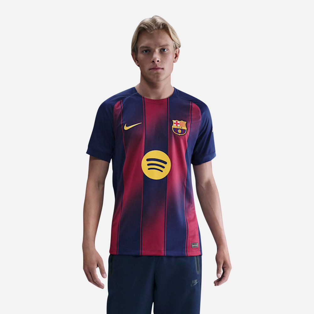 Áo Đá Bóng Sân Nhà Nam Nike Fc Barcelona 2025/26 - Xanh Navy - Supersports Vietnam