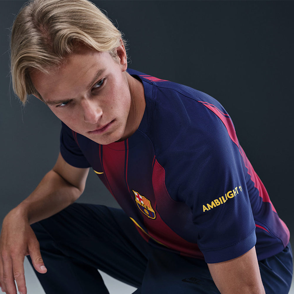 Áo Đá Bóng Sân Nhà Nam Nike Fc Barcelona 2025/26 - Xanh Navy - Supersports Vietnam