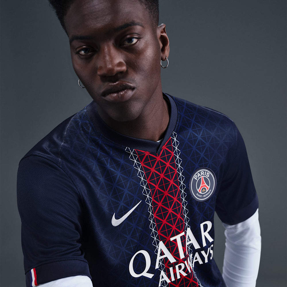 Áo Đá Bóng Sân Nhà Nam Nike Paris Saint-Germain 2025/26 - Xanh Navy - Supersports Vietnam