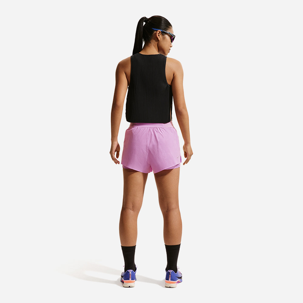 Quần Ngắn Thể Thao Nữ Nike Swift Dri-Fit Mid-Rise 2-In-1 - Hồng - Supersports Vietnam
