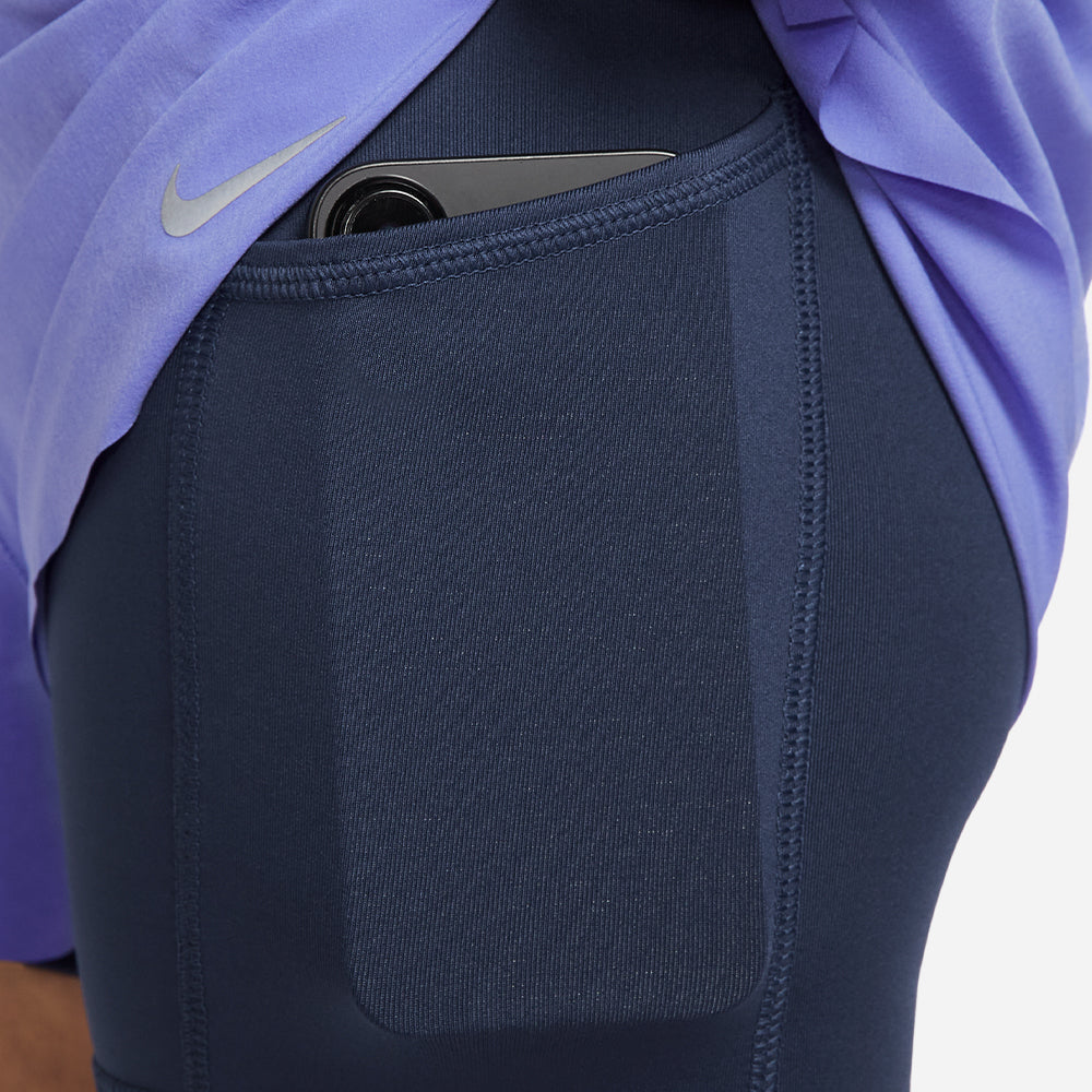 Quần Ngắn Thể Thao Nữ Nike Swift Dri-Fit Mid-Rise 2-In-1 - Tím - Supersports Vietnam