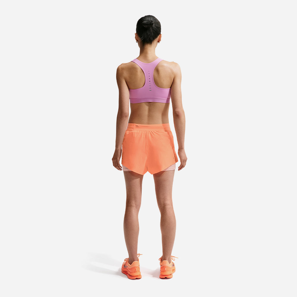 Quần Ngắn Thể Thao Nữ Nike Swift Dri-Fit Mid-Rise 2-In-1 Running - Cam - Supersports Vietnam