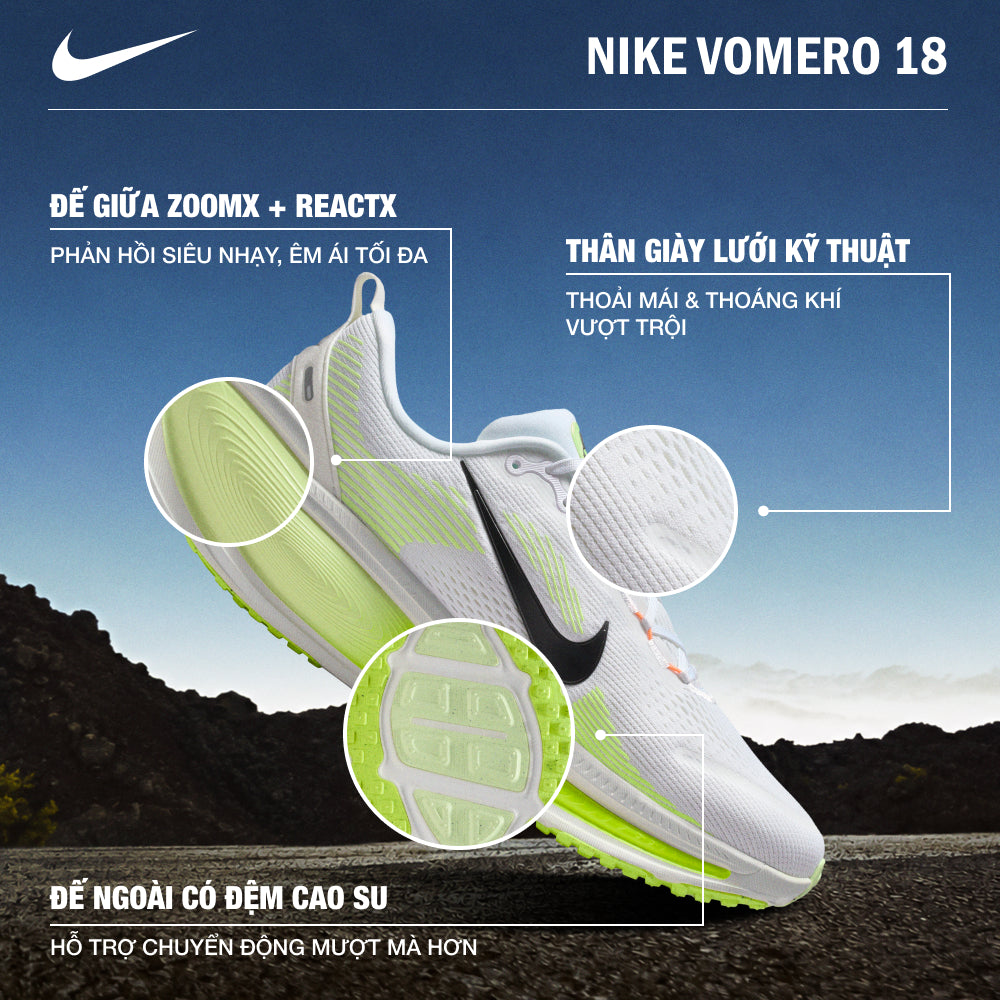 Giày Chạy Bộ Nam Nike Vomero 18 - Xanh Lá - Supersports Vietnam