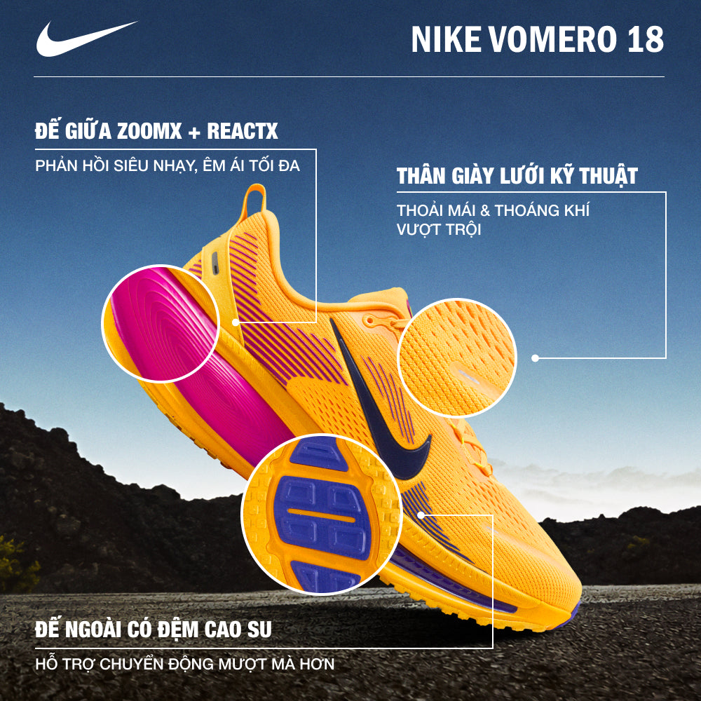 Giày Chạy Bộ Nam Nike Vomero 18 - Cam - Supersports Vietnam