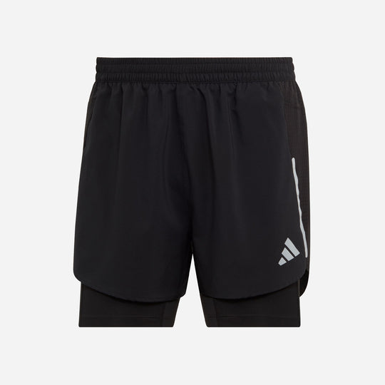 Men's Adidas Designed 4 Running 2-In-1 Shorts - Black