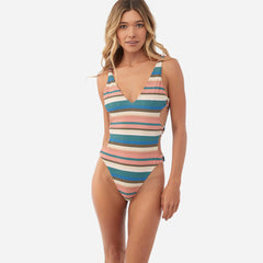 Women's O'Neill Kendari Stripe Smyrna One Piece Swimwear - Multicolor