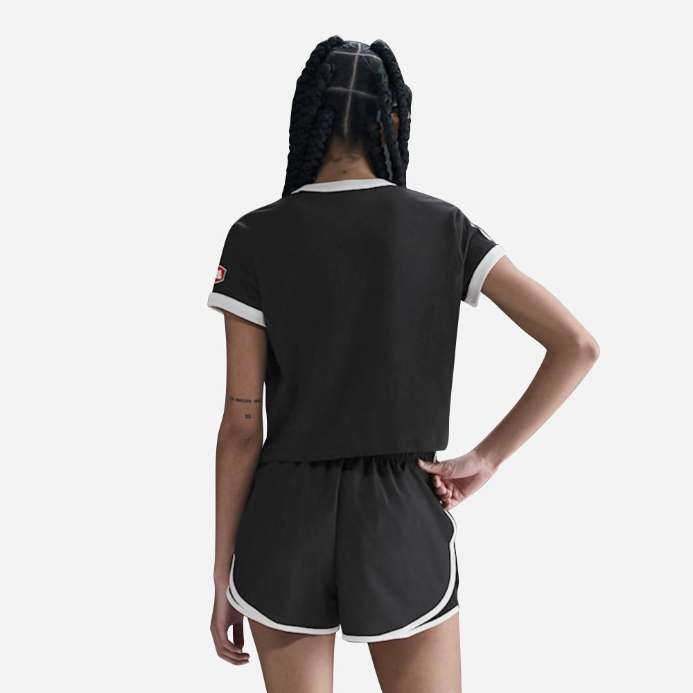 Áo Thun Nữ Nike Sportswear Club Moto - Đen - Supersports Vietnam
