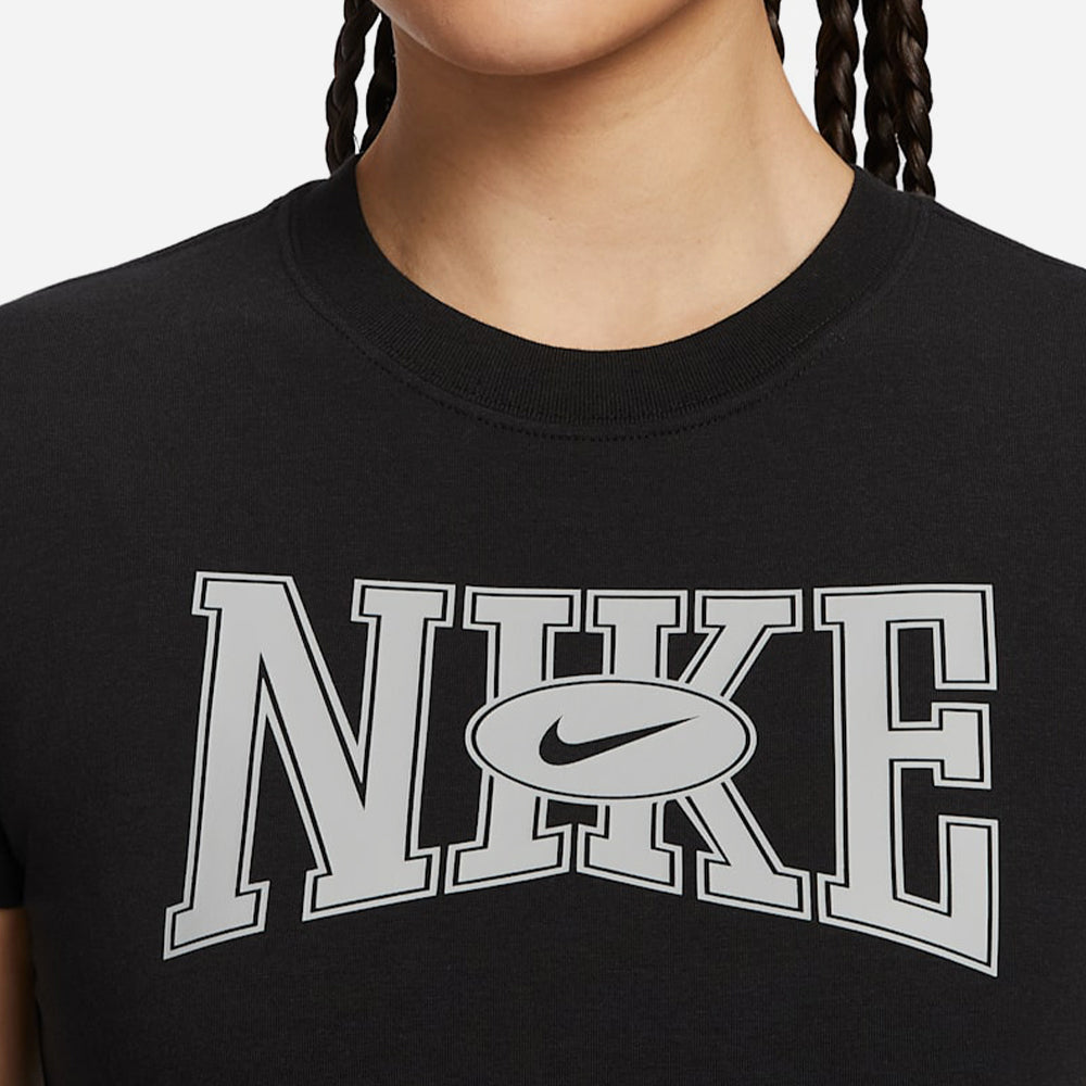 Áo Crop-Top Nữ Nike Sportswear Slim Street - Đen - Supersports Vietnam