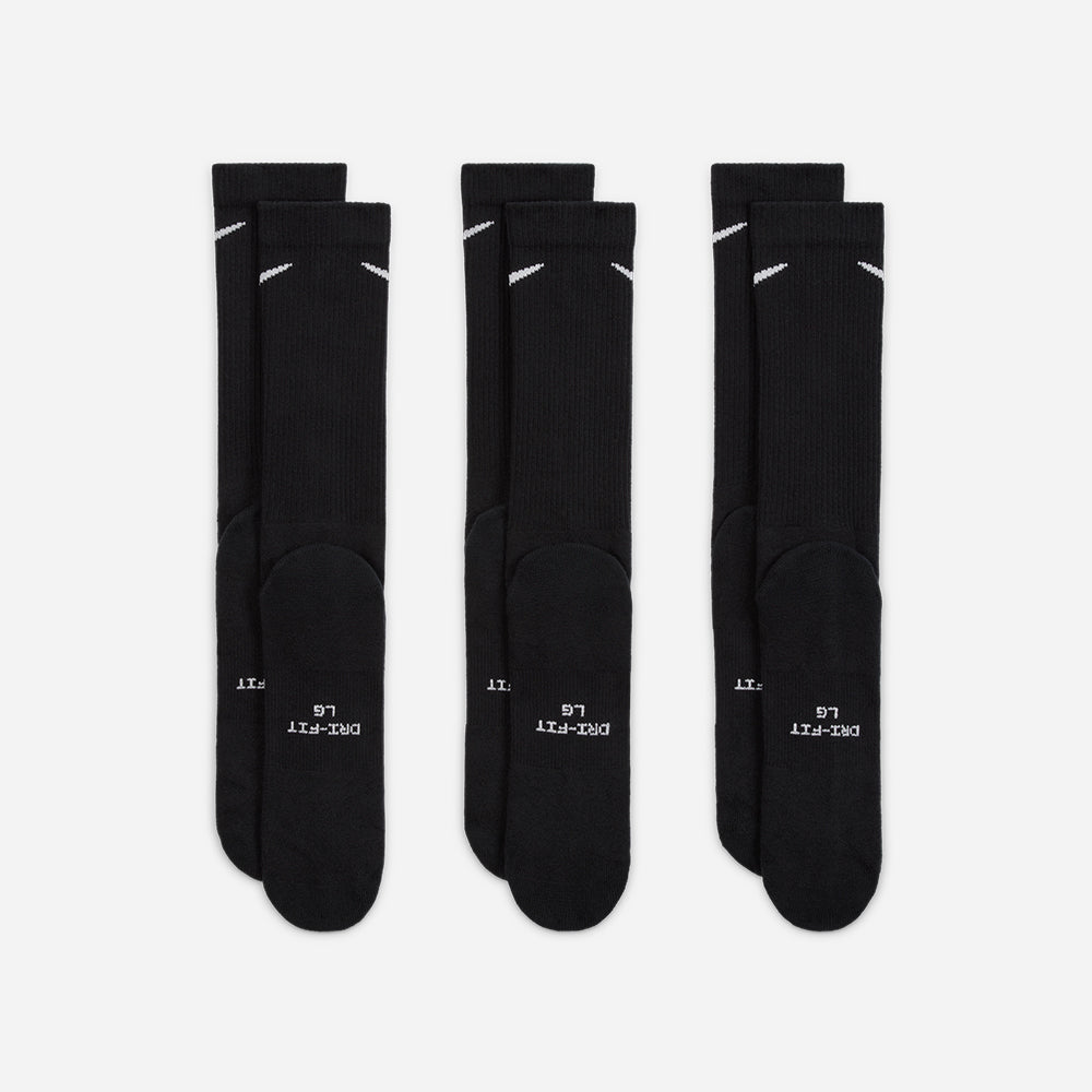 Vớ Thể Thao Nike Everyday Elevated - 3 Pairs - Đen - Supersports Vietnam