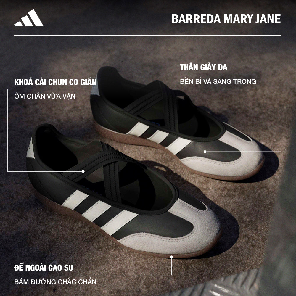 Giày Slip-On Nữ Adidas Barreda Mary Jane - Đen - Supersports Vietnam