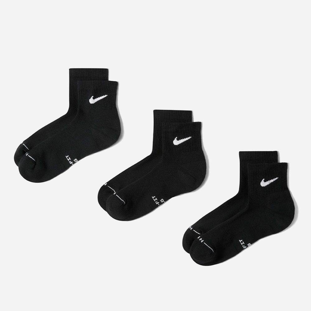 Vớ Thể Thao Nike Everyday Elevated - 3 Pairs - Đen - Supersports Vietnam