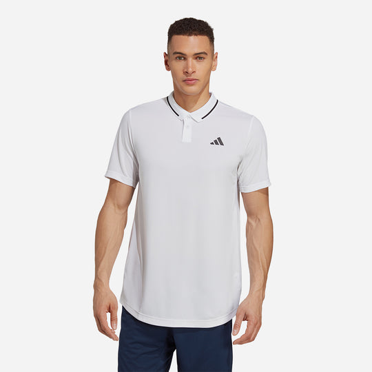 Men's Adidas Club Pique Polo Shirt - White