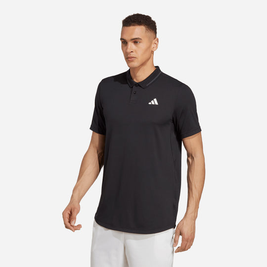 Men's Adidas Club Tennis Piqué Polo Shirt - Black