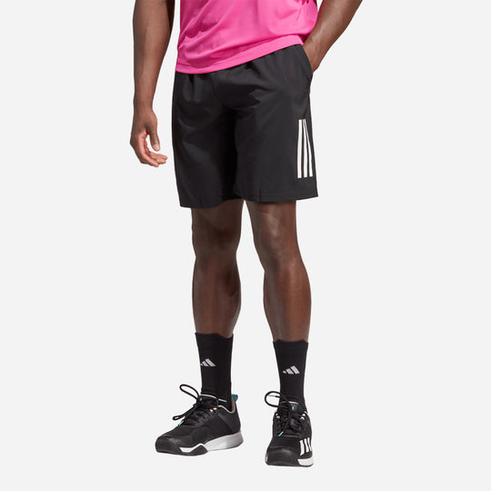 Men's Adidas Club 3-Stripes Tennis Shorts - Black