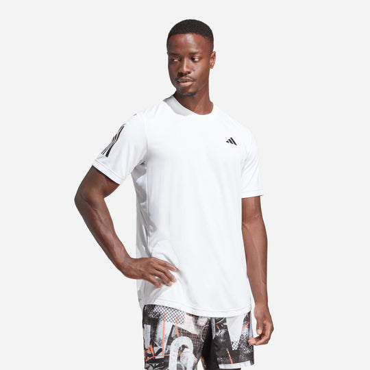 Men's Tennis Adidas Club 3-Stripes T-Shirt - White