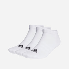 Men's Adidas Cushioned Low-Cut 3 Packs Socks - White
