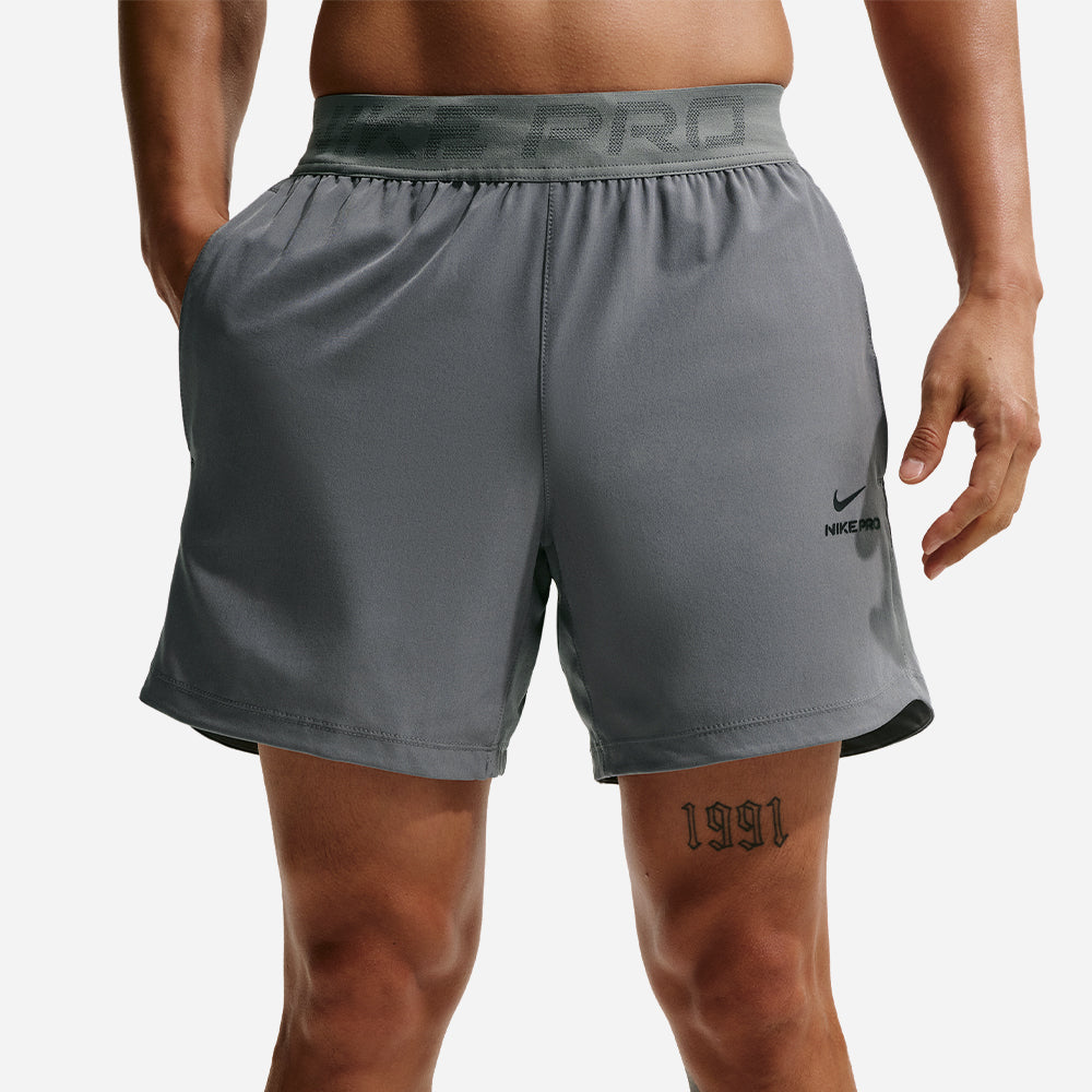Quần Ngắn Thể Thao Nam Nike Pro Training Dri-Fit 6 Inch - Xám - Supersports Vietnam