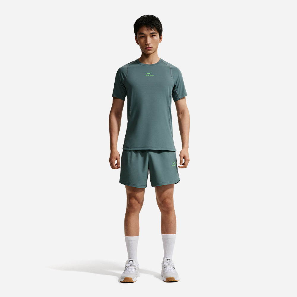 Quần Ngắn Thể Thao Nam Nike Pro Training Dri-Fit 6 Inch - Xanh Lá - Supersports Vietnam