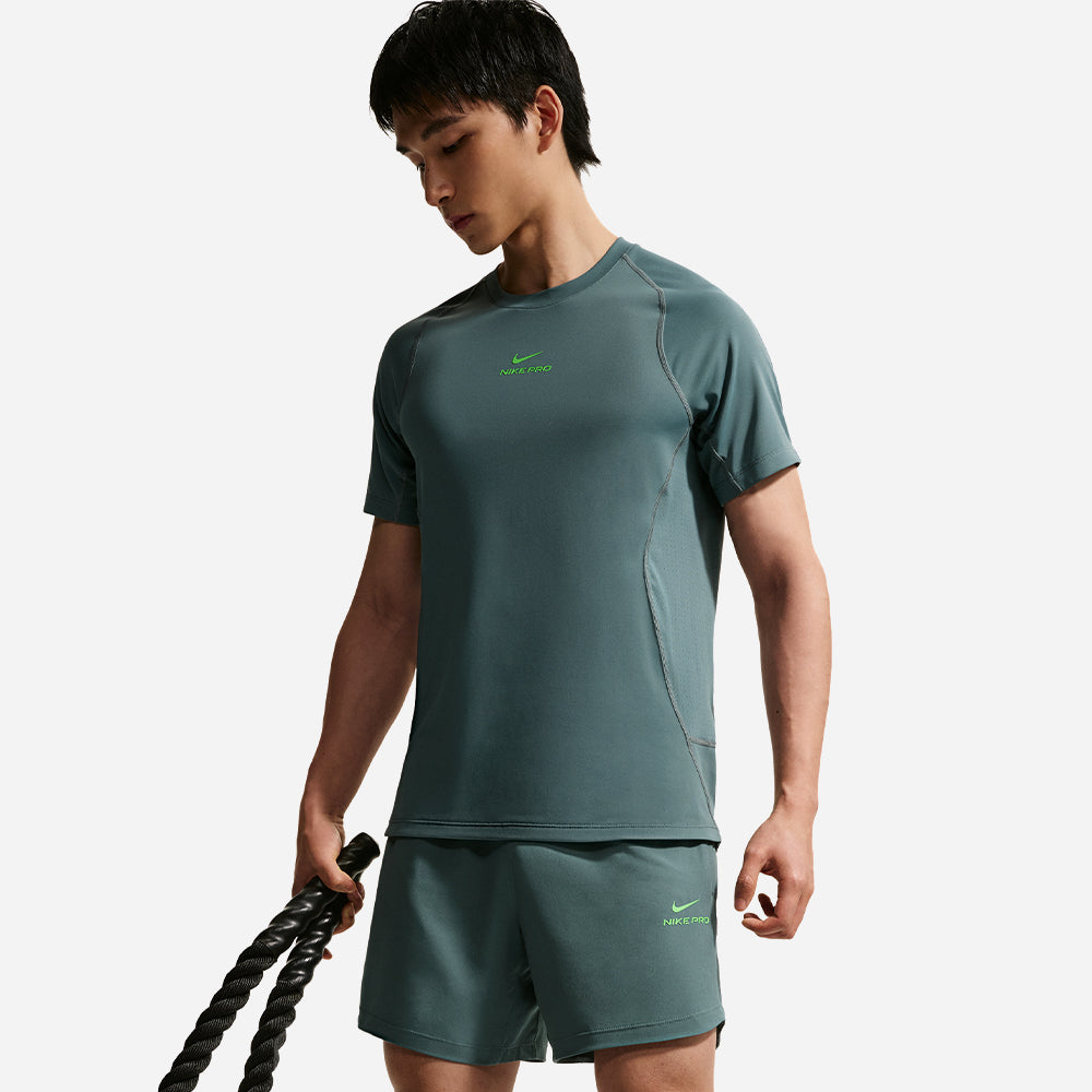 Quần Ngắn Thể Thao Nam Nike Pro Training Dri-Fit 6 Inch - Xanh Lá - Supersports Vietnam
