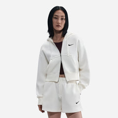 Áo Khoác Nữ Nike Sportswear Phoenix Full-Zip Fleece Hooded - Be - Supersports Vietnam