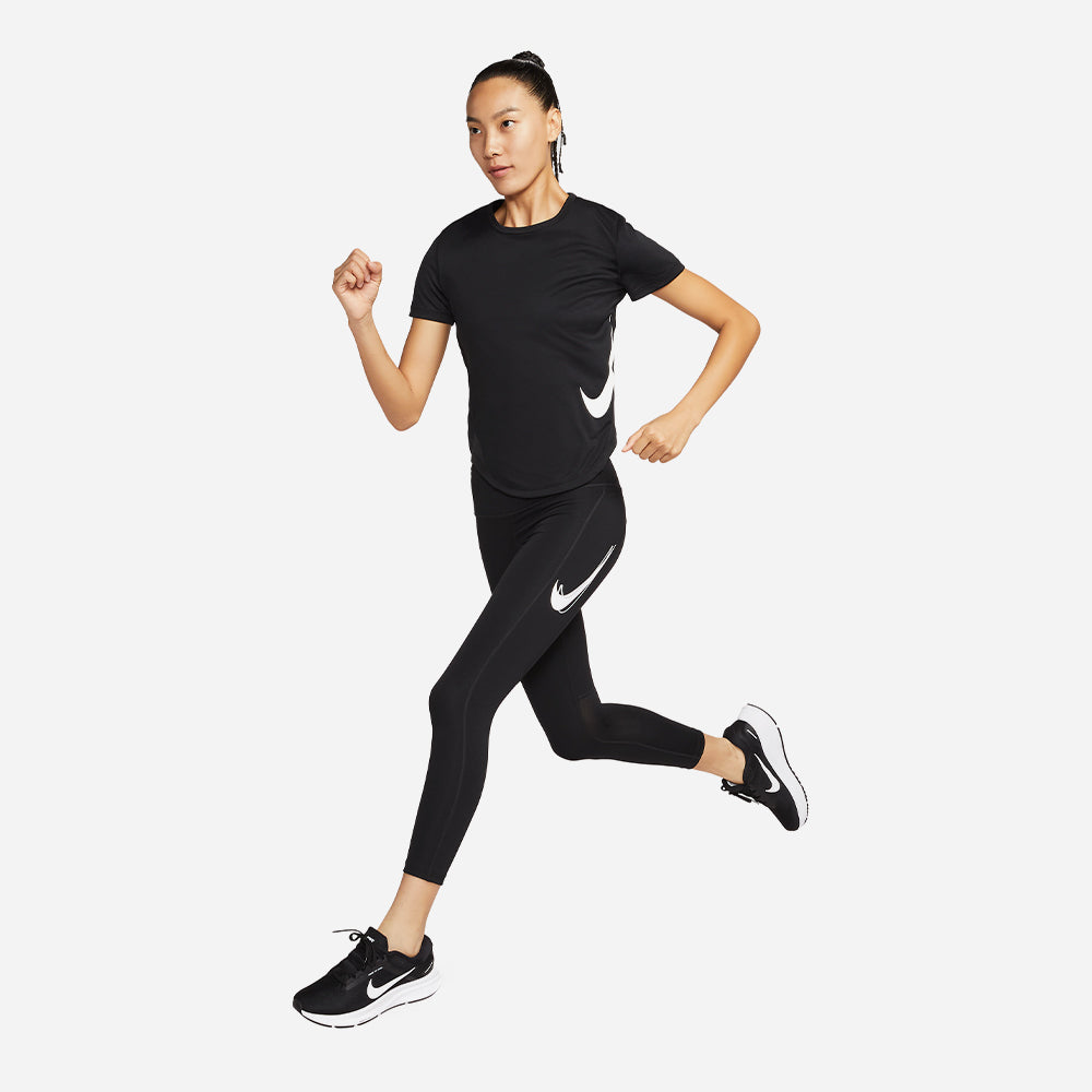 Áo Thun Nữ Nike Tempo Swoosh Hbr Dri-Fit Short-Sleeve - Đen - Supersports Vietnam