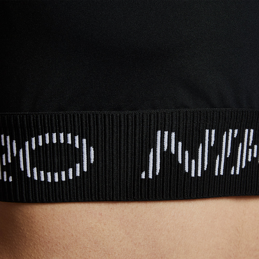 Áo Crop-Top Nữ Nike Pro Dri-Fit Short-Sleeve Graphic - Đen - Supersports Vietnam