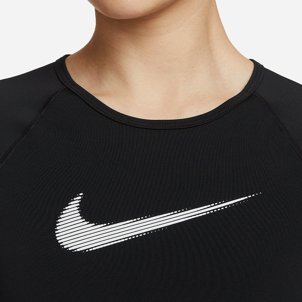 Áo Crop-Top Nữ Nike Pro Dri-Fit Short-Sleeve Graphic - Đen - Supersports Vietnam