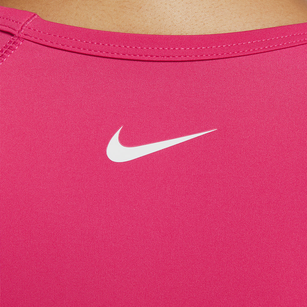 Áo Crop-Top Nữ Nike Pro Dri-Fit Short-Sleeve Graphic - Hồng - Supersports Vietnam