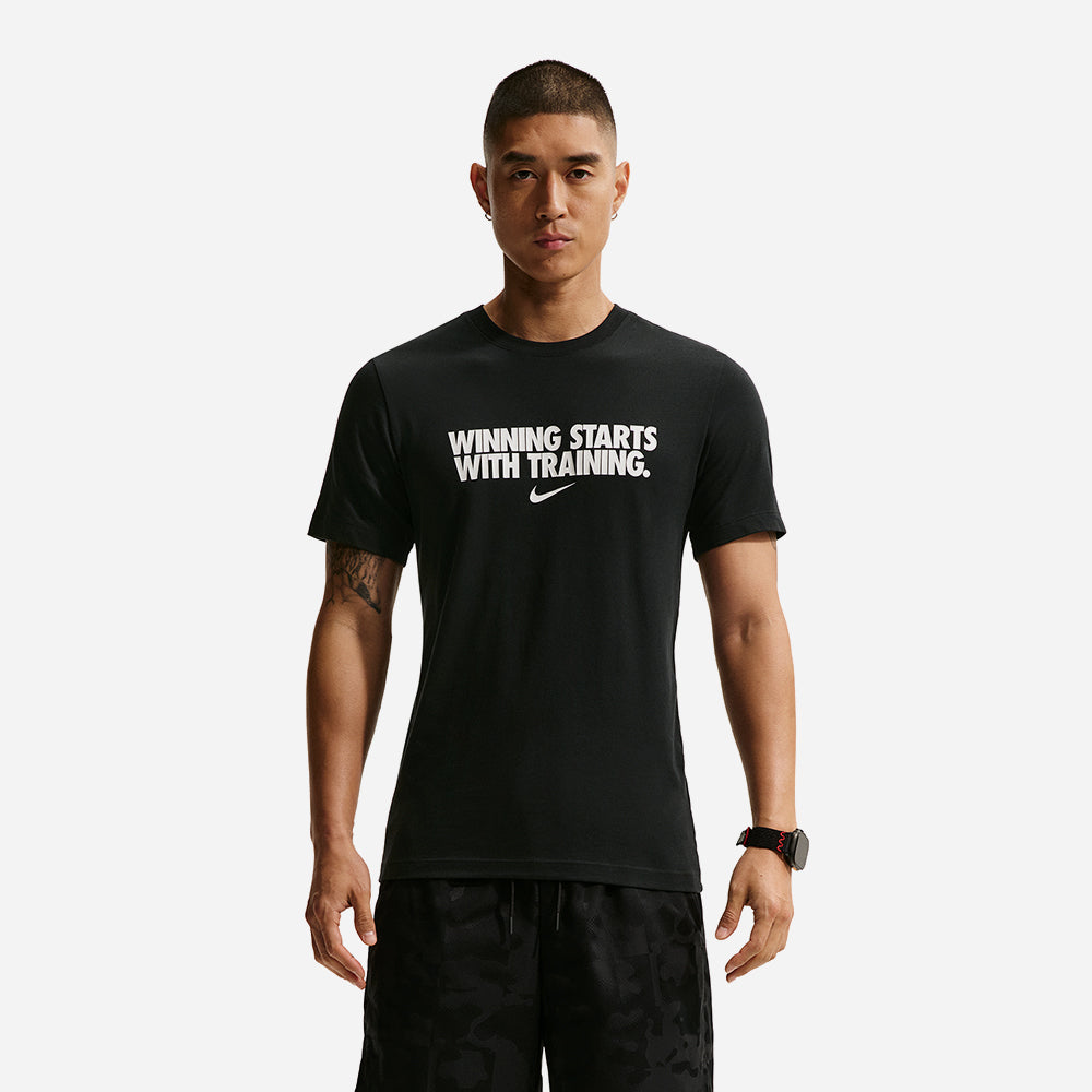 Áo Thun Nam Nike Dri-Fit Winning - Đen - Supersports Vietnam