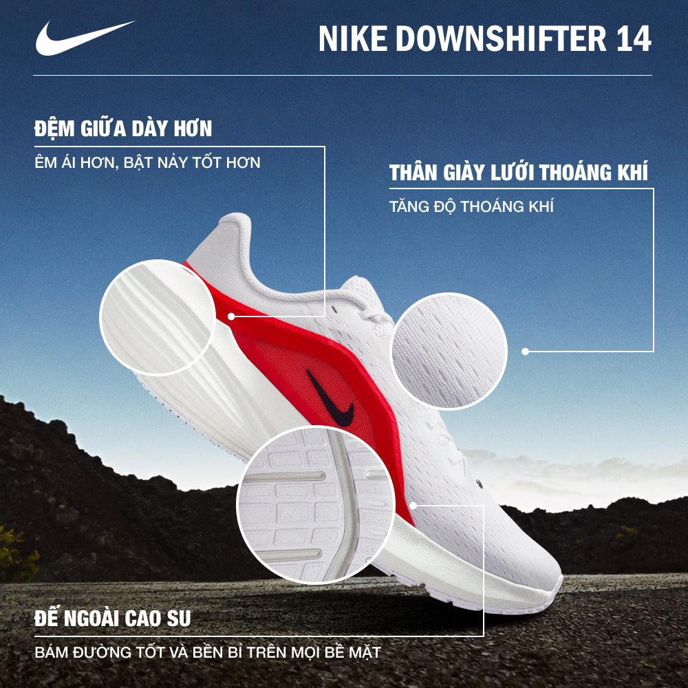 Giày Chạy Bộ Nam Nike Downshifter 14 - Đỏ - Supersports Vietnam