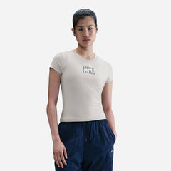 Áo Thun Tay Ngắn Nữ Nike Sportwear - Be - Supersports Vietnam
