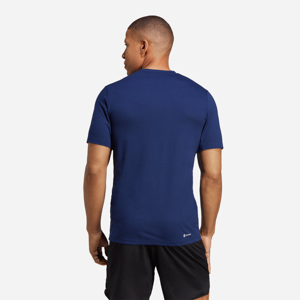 Áo Thun Tập Luyện Nam Adidas Train Essentials Feelready Logo - Xanh Dương - Supersports Vietnam
