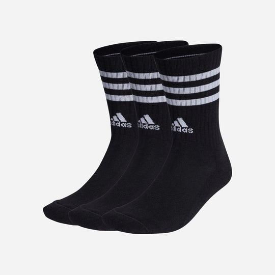 Adidas 3-Stripes Cushioned Crew (3 Packs) Socks - Black