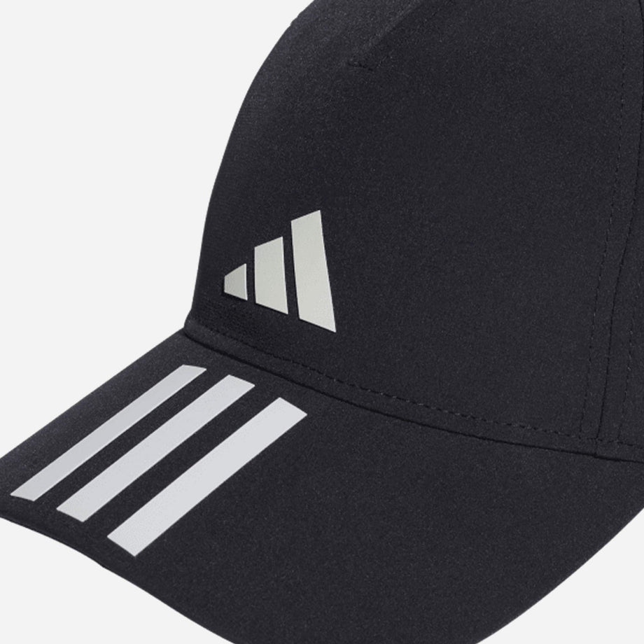 Adidas black on sale cap 3 stripes