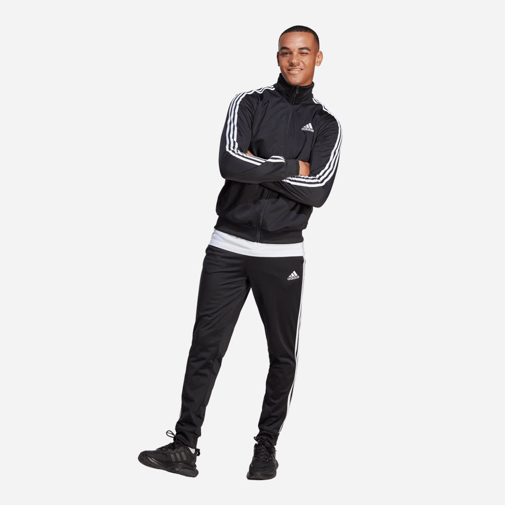 Set Quần Áo Nam Adidas Basic 3-Stripes Tricot Tracksuit - Đen - Supersports Vietnam