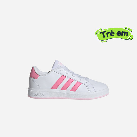 Giày Sneaker Trẻ Em Adidas Grand Court Lifestyle Tennis Lace-Up - Trắng