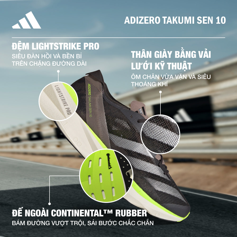 Giày Chạy Bộ Nam Adidas Adizero Takumi Sen 10 - Xám - Supersports Vietnam