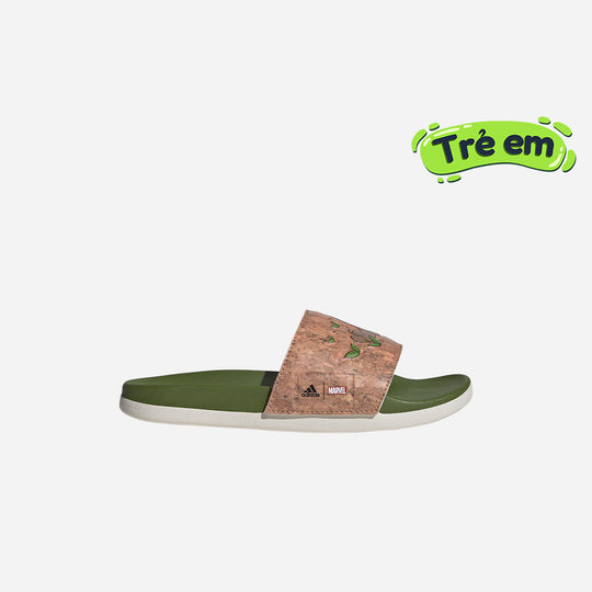 Kids' Adidas Adilette Comfort Groot Slide - Brown