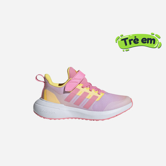 Kids' Adidas Fortarun 2.0 Cloudfoam Elastic Lace Sneakers - Pink