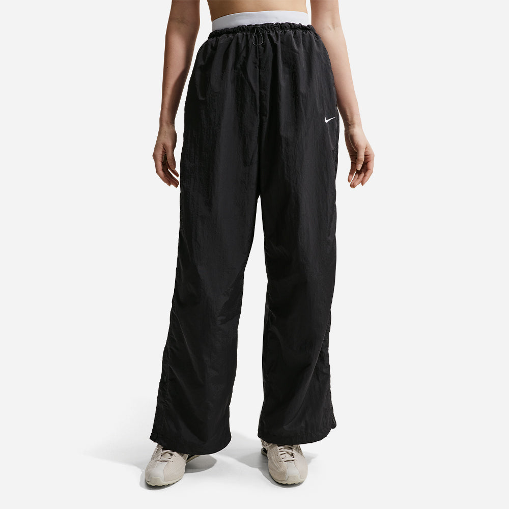Quần Dài Thể Thao Nữ Nike Sportswear Loose High-Waisted Parachute - Đen - Supersports Vietnam