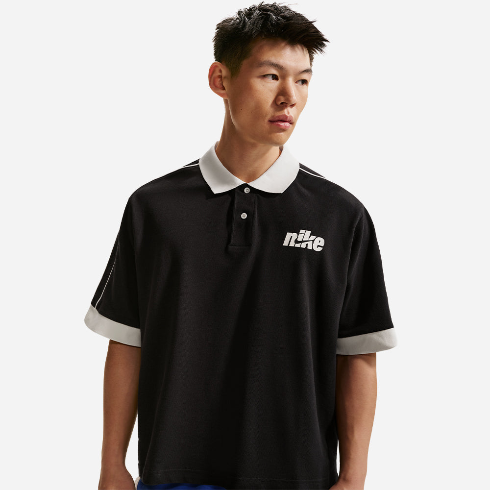 Áo Polo Nam Nike Sportswear Club Oversized Short-Sleeve - Đen - Supersports Vietnam