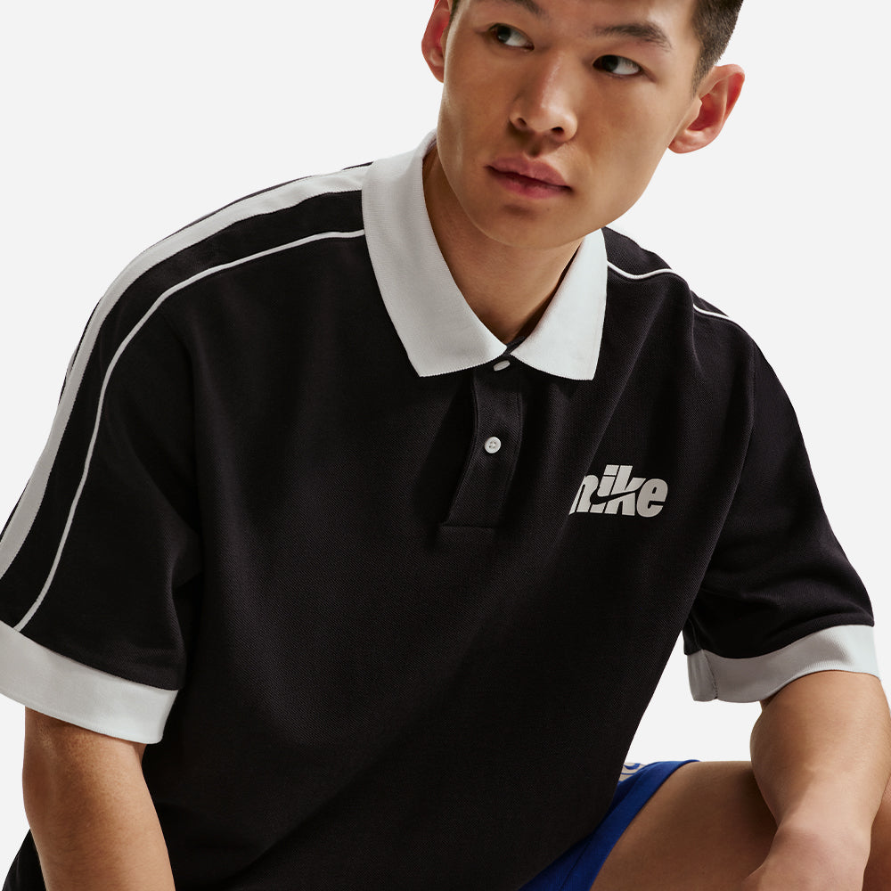 Áo Polo Nam Nike Sportswear Club Oversized Short-Sleeve - Đen - Supersports Vietnam