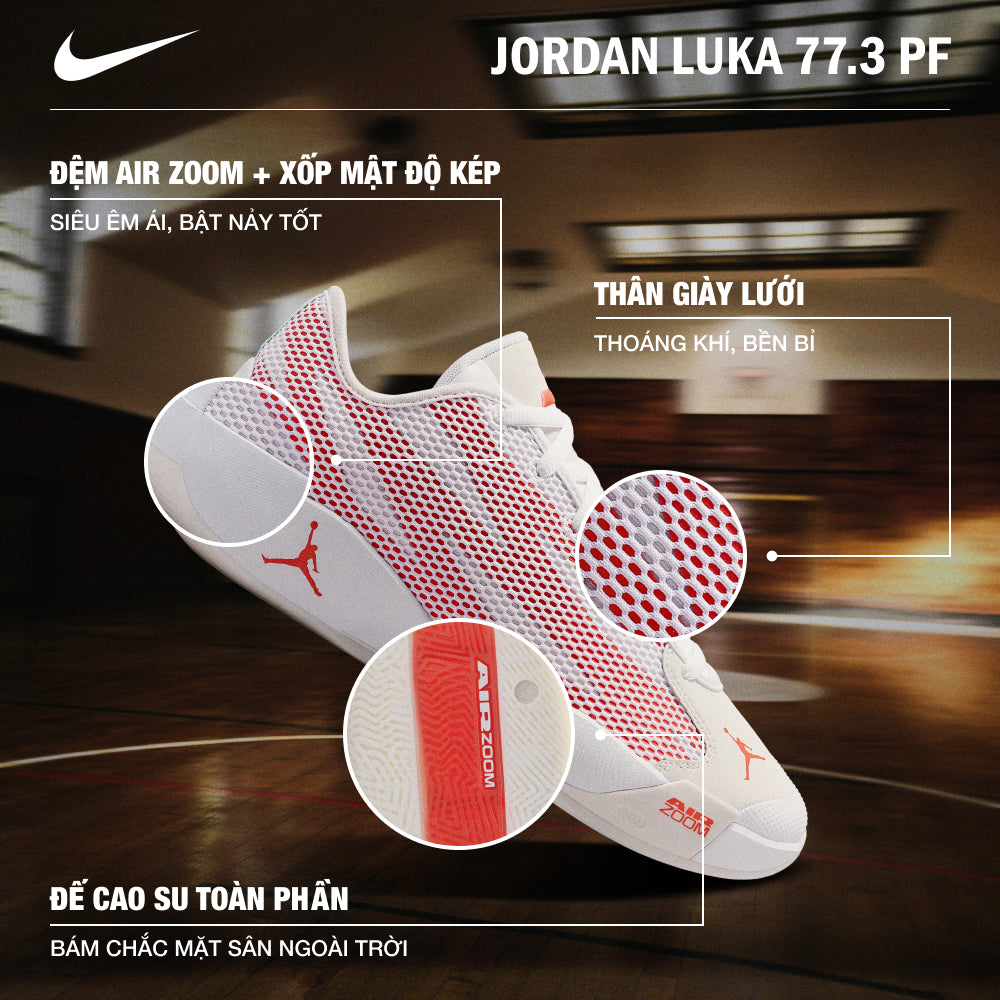 Giày Bóng Rổ Nam Nike Jordan Luka 77.3 Pf - Đỏ - Supersports Vietnam